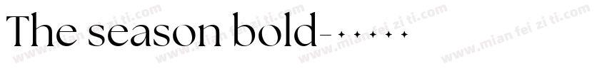 The season bold字体转换